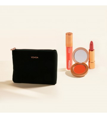 Coral Lip and Cheek Trio